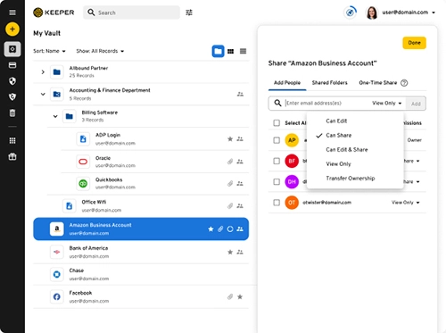 Keeper Security Password Management and Sharing